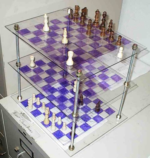 3-D Tic Tac Toe Game Tiered Board Game Prop 3D Chess Space Checkers QUBIC 