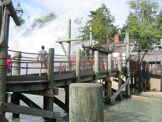 I never did get tired of standing on the log flume bridge though...