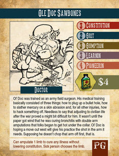 A character card. Prototype Shown